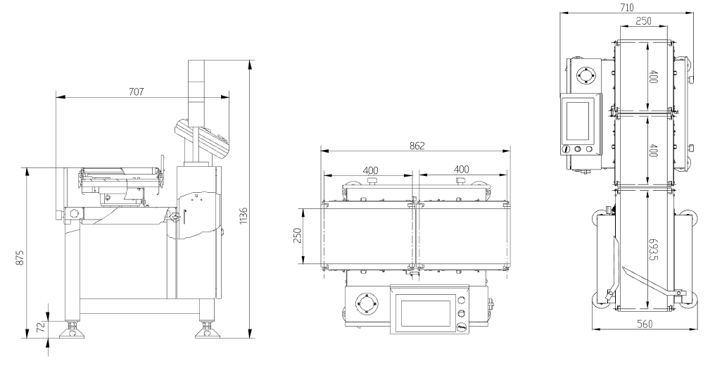 杰曼自動稱重秤，在線重量檢測機/剔除分選 C101A-1.2KG 稱重精度高達±1g